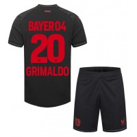 Dres Bayer Leverkusen Alejandro Grimaldo #20 Domaci za djecu 2023-24 Kratak Rukav (+ kratke hlače)